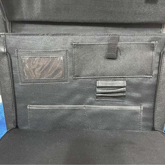 Messenger Bag Men’s Black Leather Crossbody Adjustable Shoulder Computer Bag - Picture 4 of 8